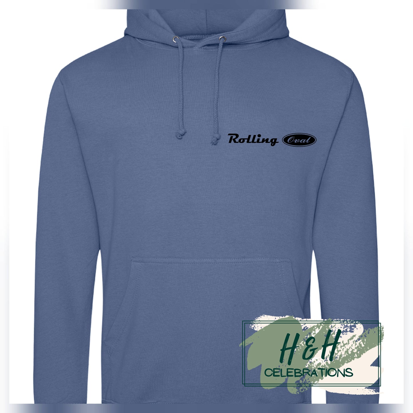 Rolling Oval Hoodie For Adults - Atlantic Blue