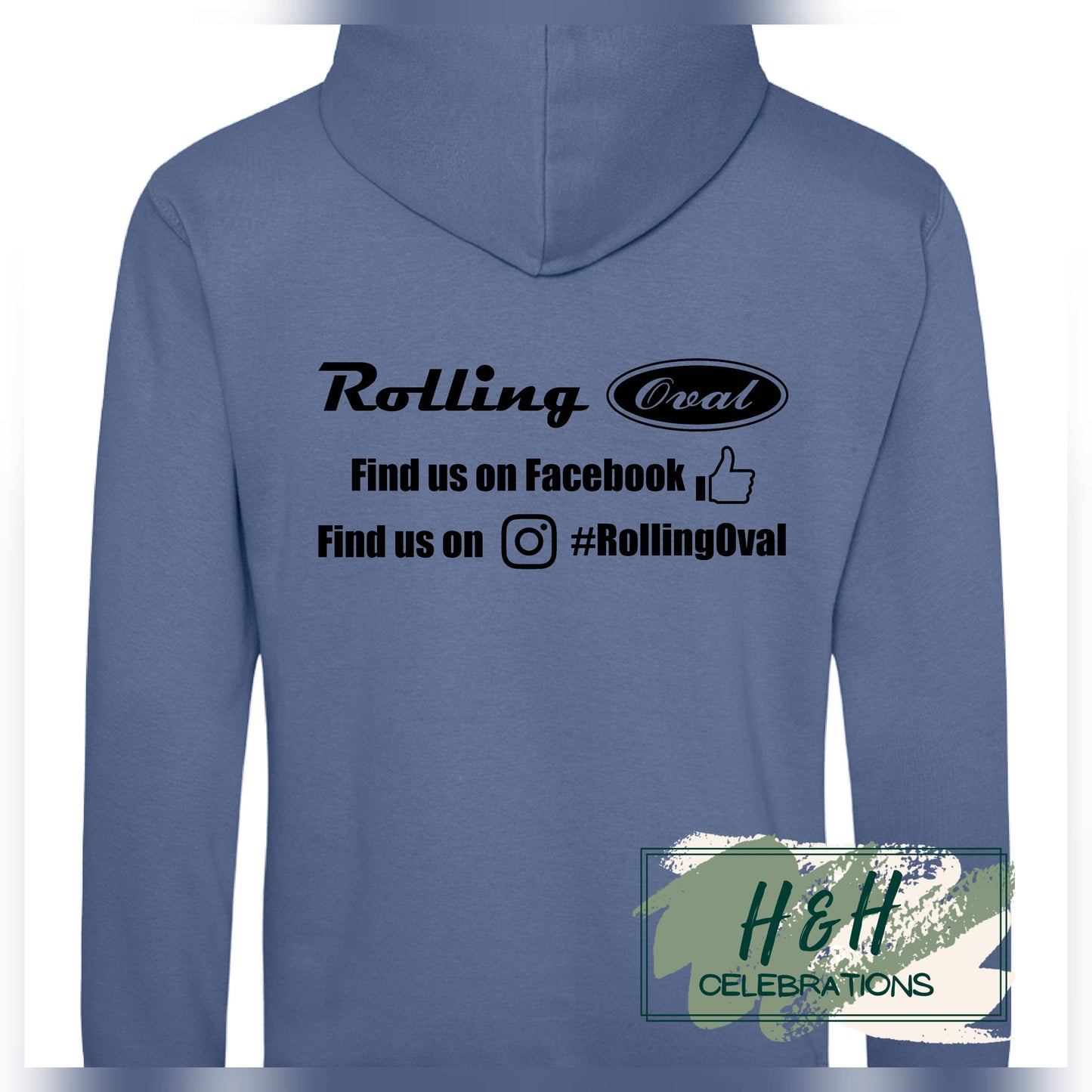 Rolling Oval Hoodie For Adults - Atlantic Blue