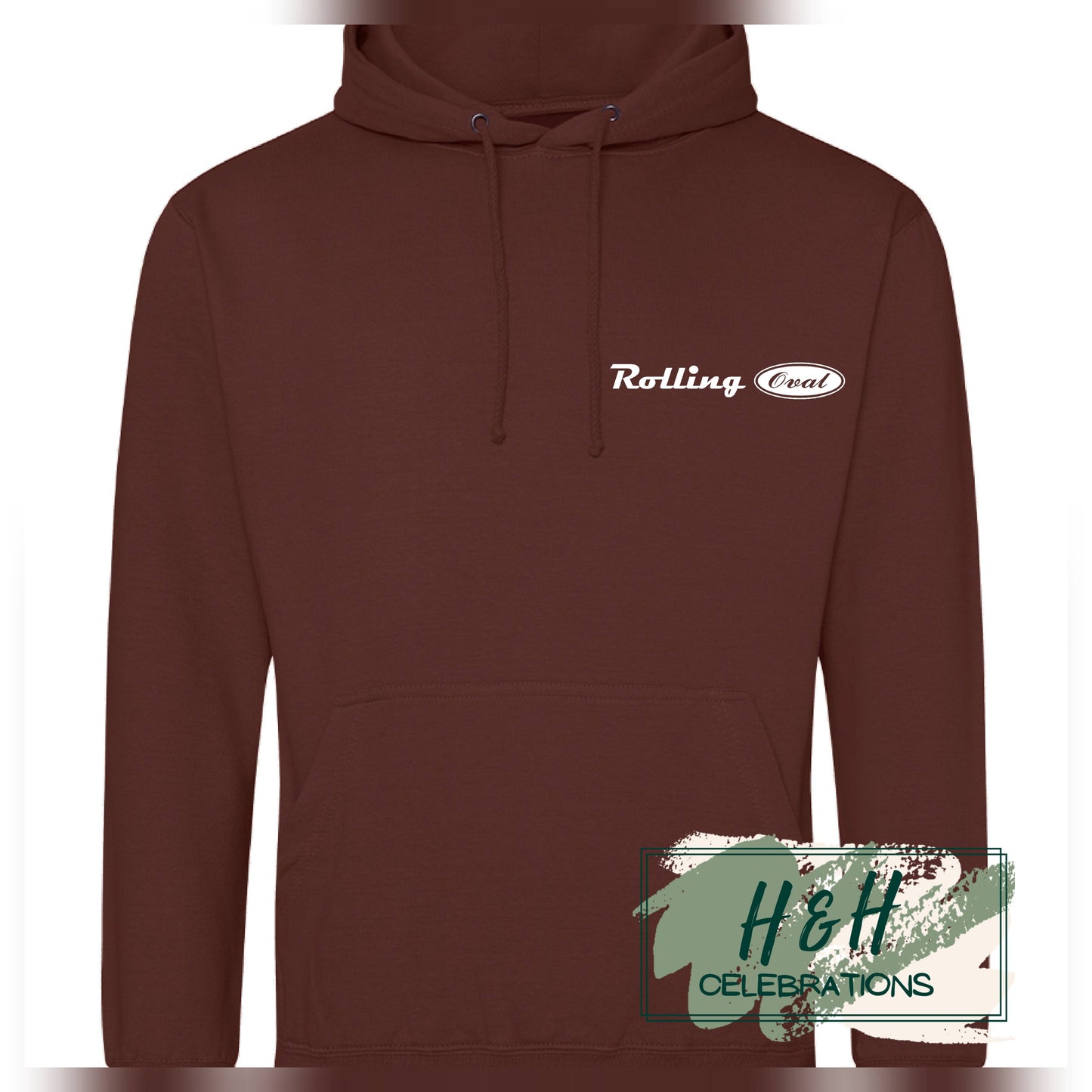 Rolling Oval Hoodie For Adults - Chocolate Fudge Brownie