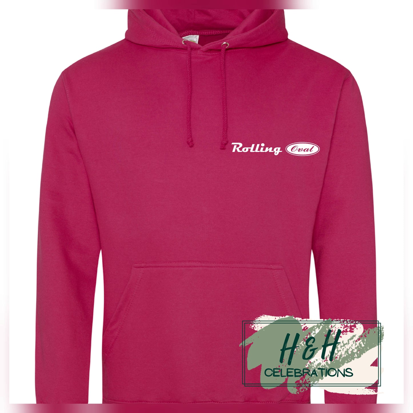 Rolling Oval Hoodie For Adults - Cranberry