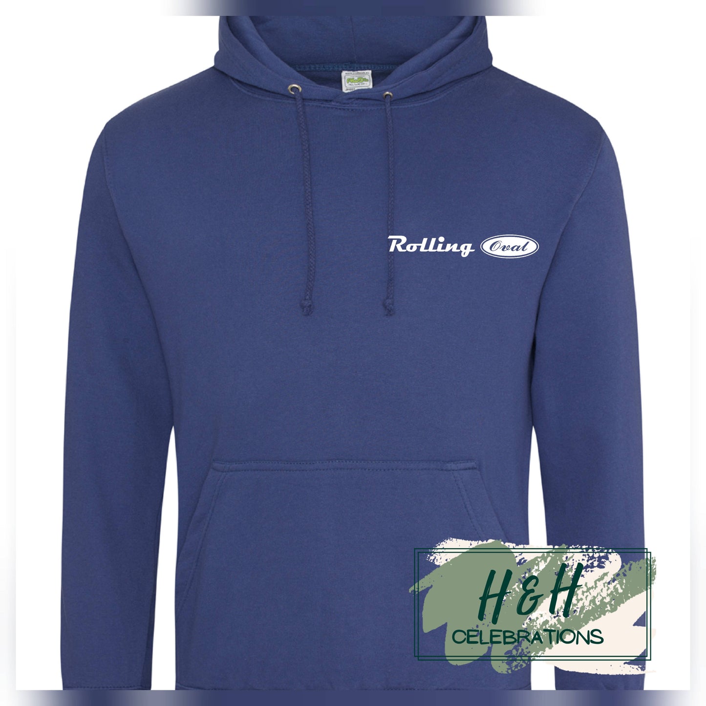 Rolling Oval Hoodie For Adults - Denim