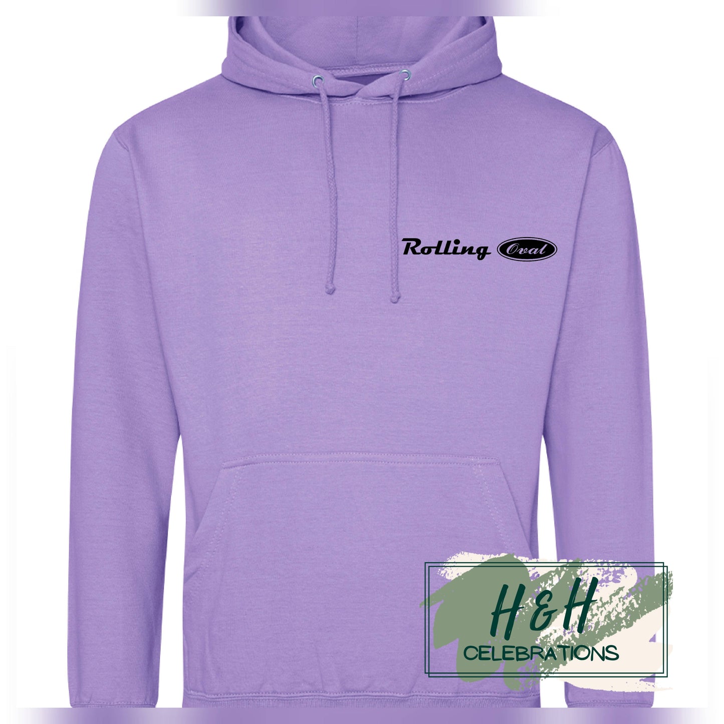 Rolling Oval Hoodie For Adults - Digital Lavender