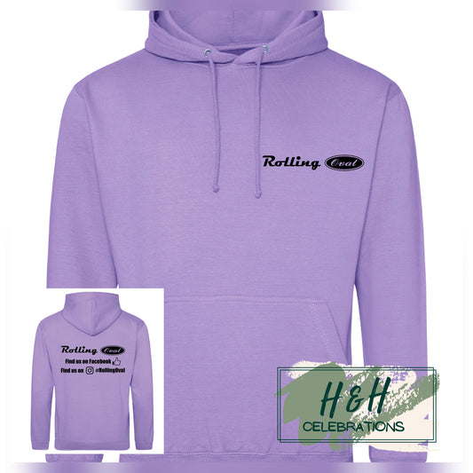 Rolling Oval Hoodie For Adults - Digital Lavender