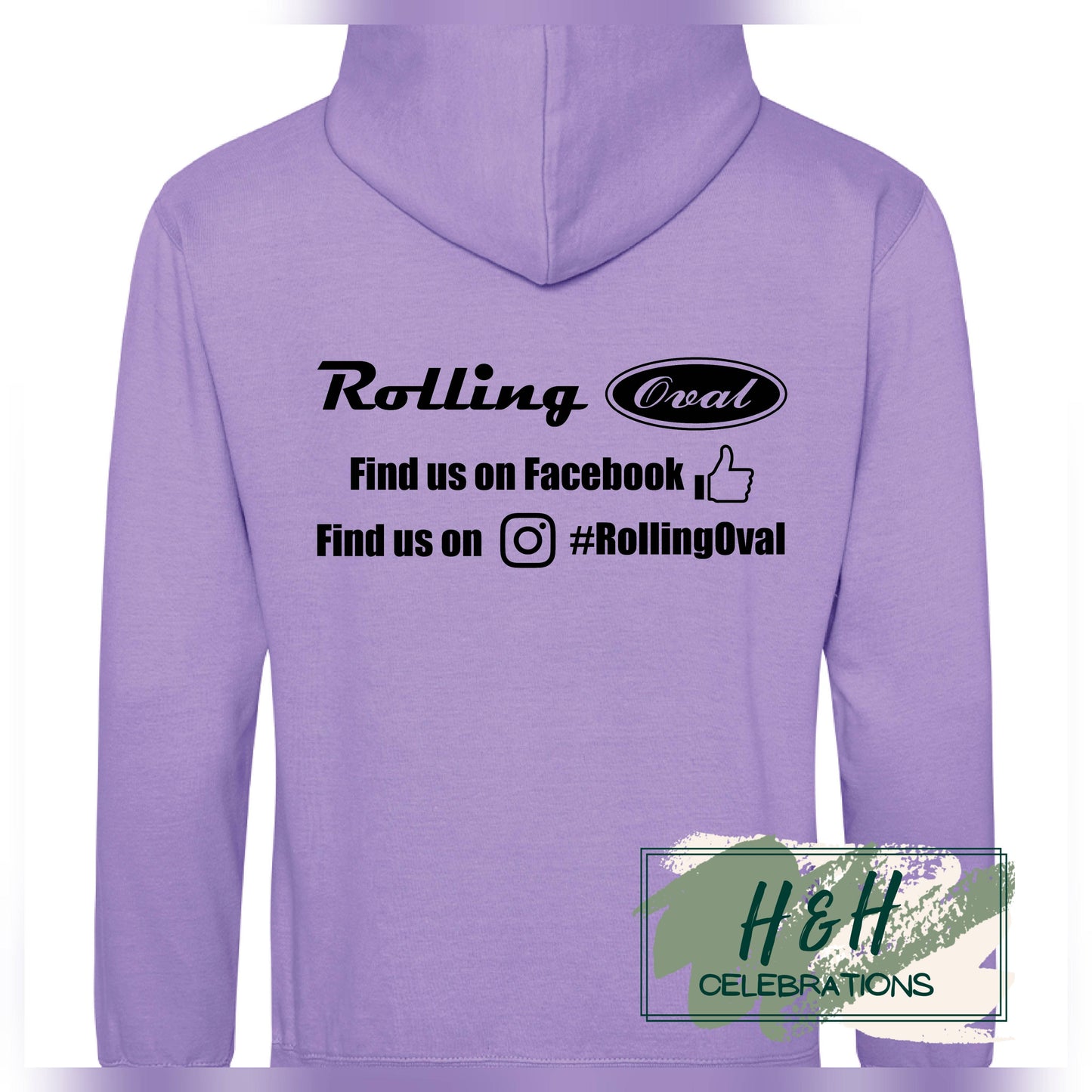 Rolling Oval Hoodie For Adults - Digital Lavender