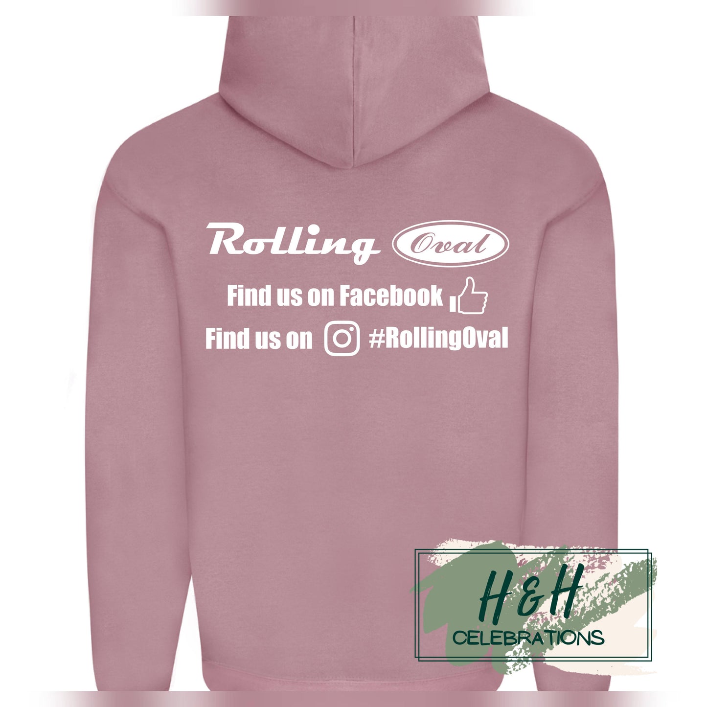 Rolling Oval Hoodie For Adults - Dusty Purple