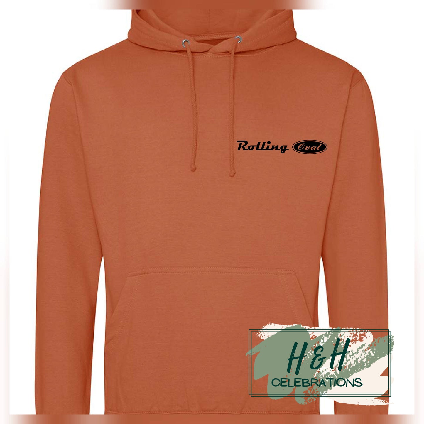 Rolling Oval Hoodie For Adults - Ginger Biscuit