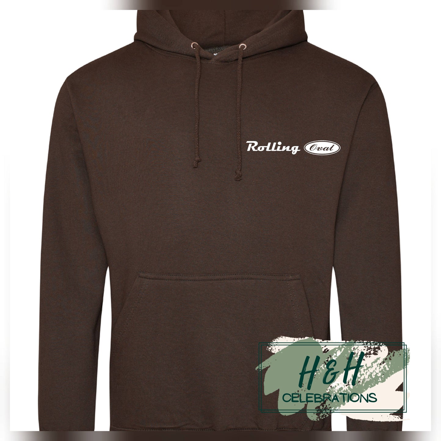 Rolling Oval Hoodie For Adults - Hot Chocolate