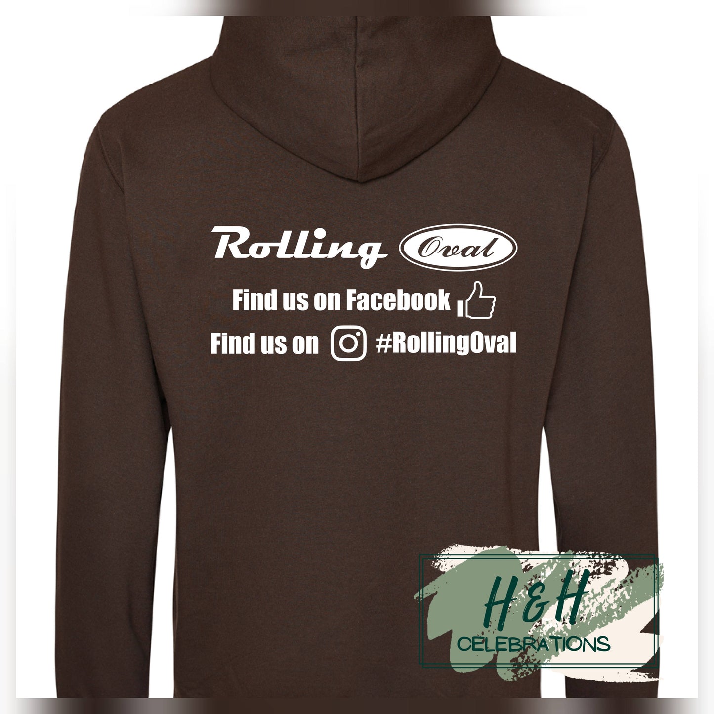 Rolling Oval Hoodie For Adults - Hot Chocolate