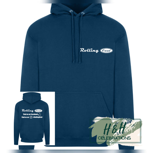 Rolling Oval Hoodie For Adults - Ink Blue