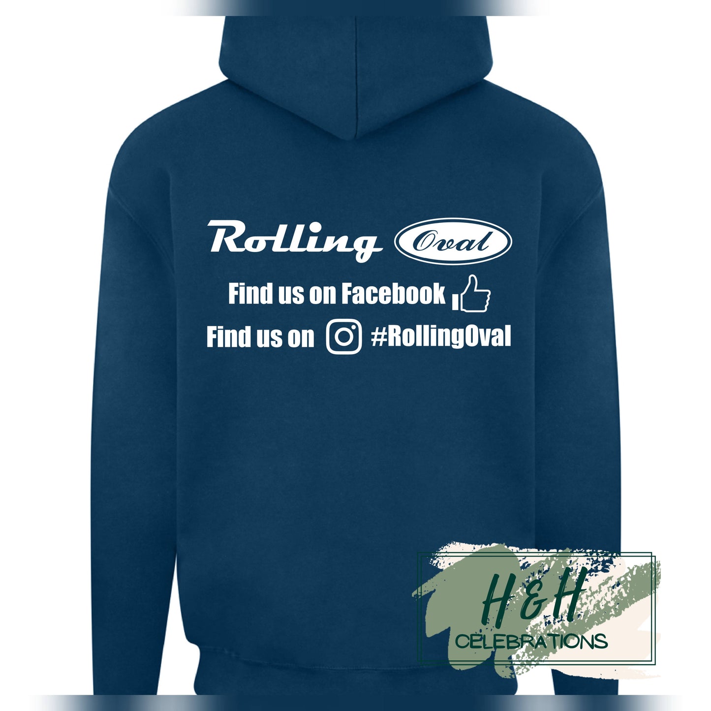 Rolling Oval Hoodie For Adults - Ink Blue