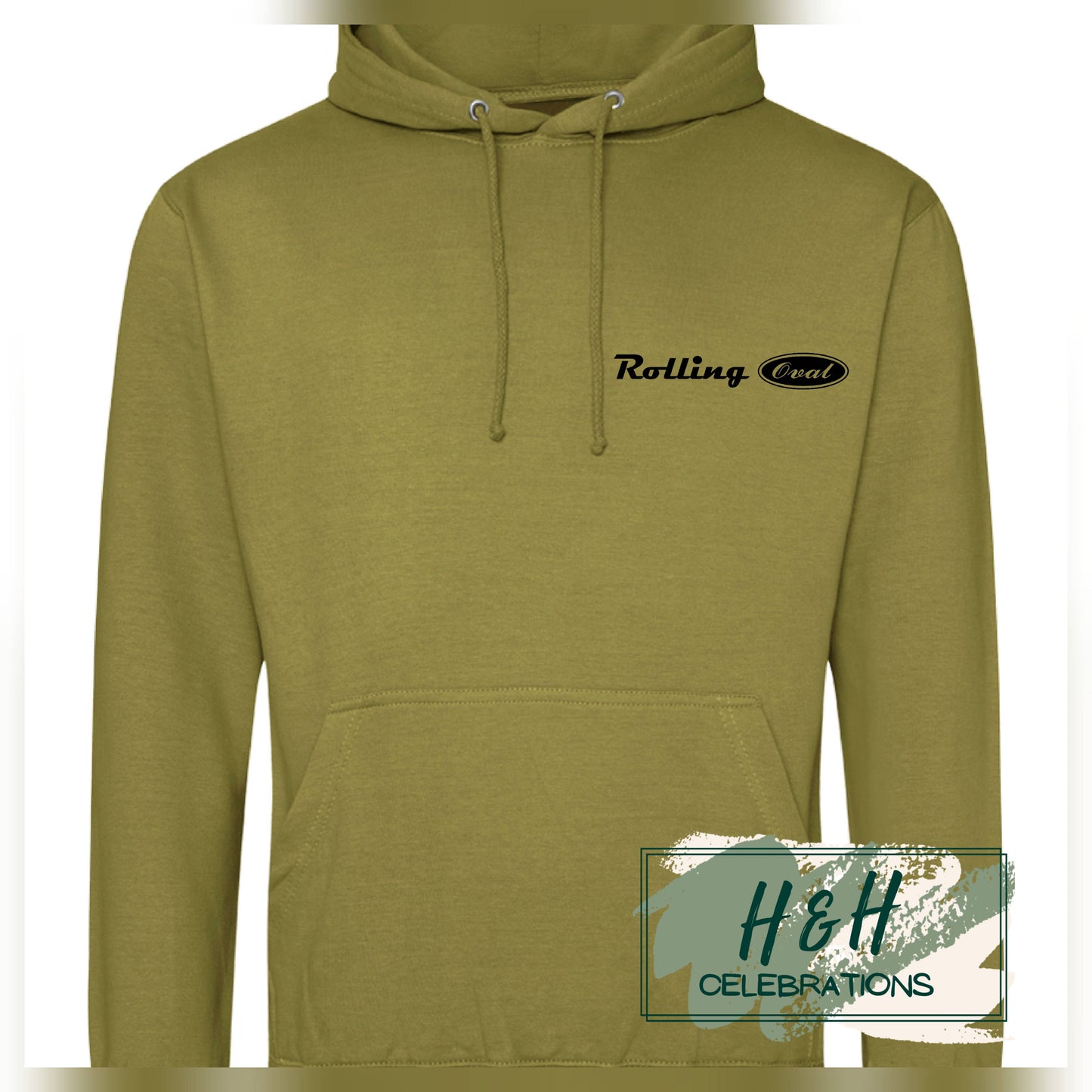 Rolling Oval Hoodie For Adults - Khaki