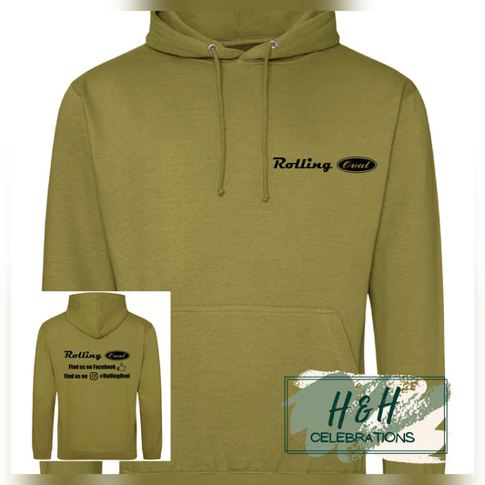 Rolling Oval Hoodie For Adults - Khaki