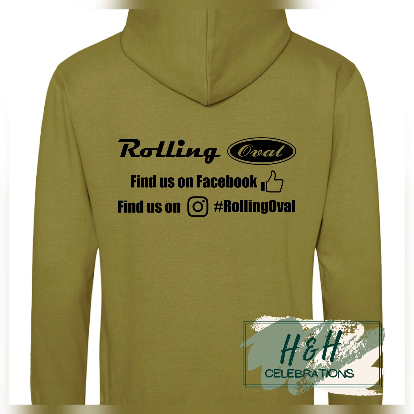 Rolling Oval Hoodie For Adults - Khaki