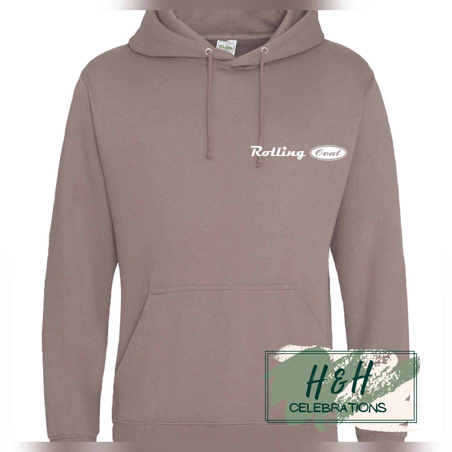 Rolling Oval Hoodie For Adults - Mocha