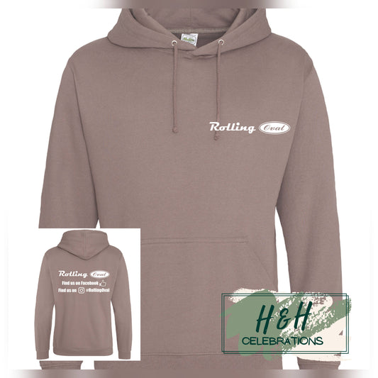 Rolling Oval Hoodie For Adults - Mocha
