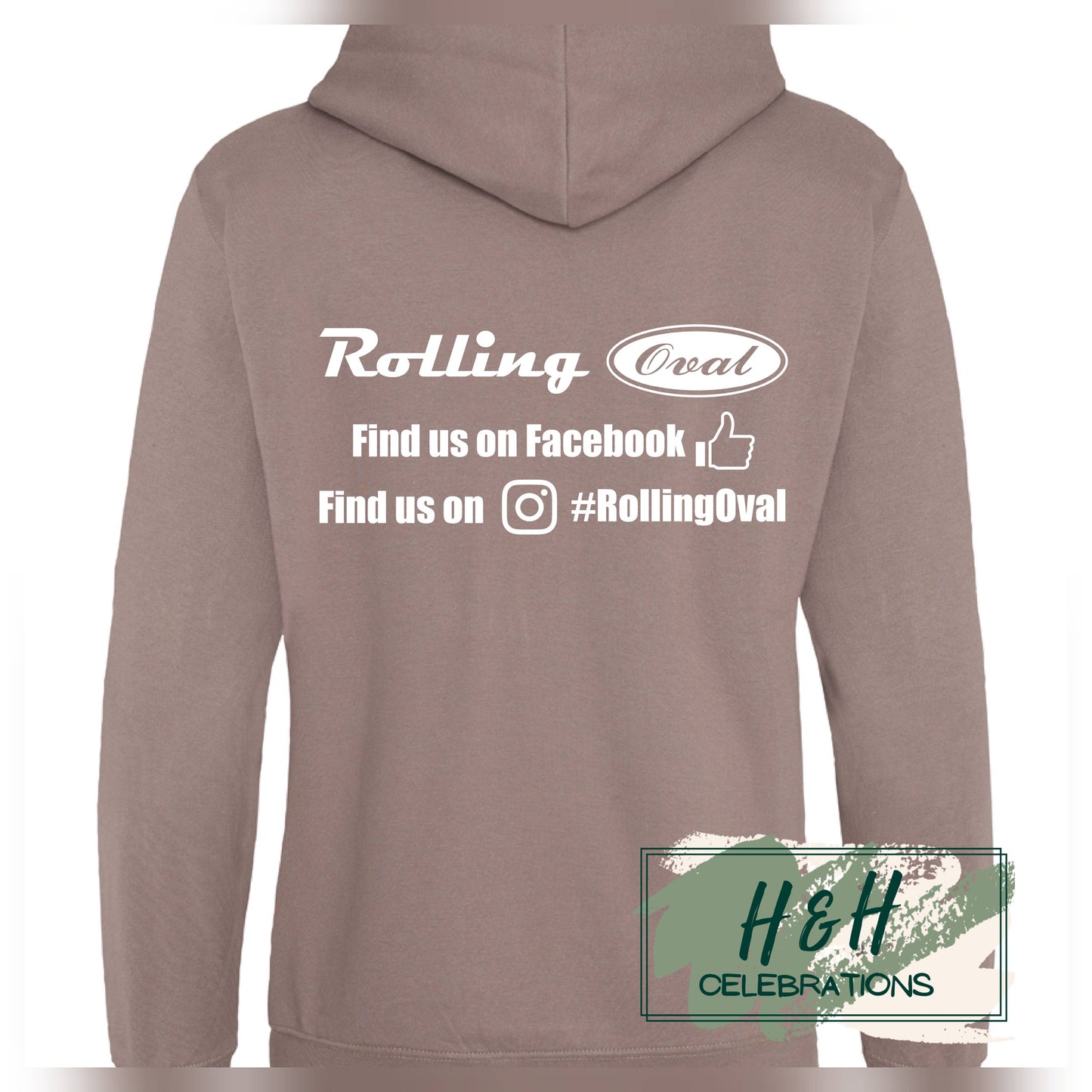 Rolling Oval Hoodie For Adults - Mocha
