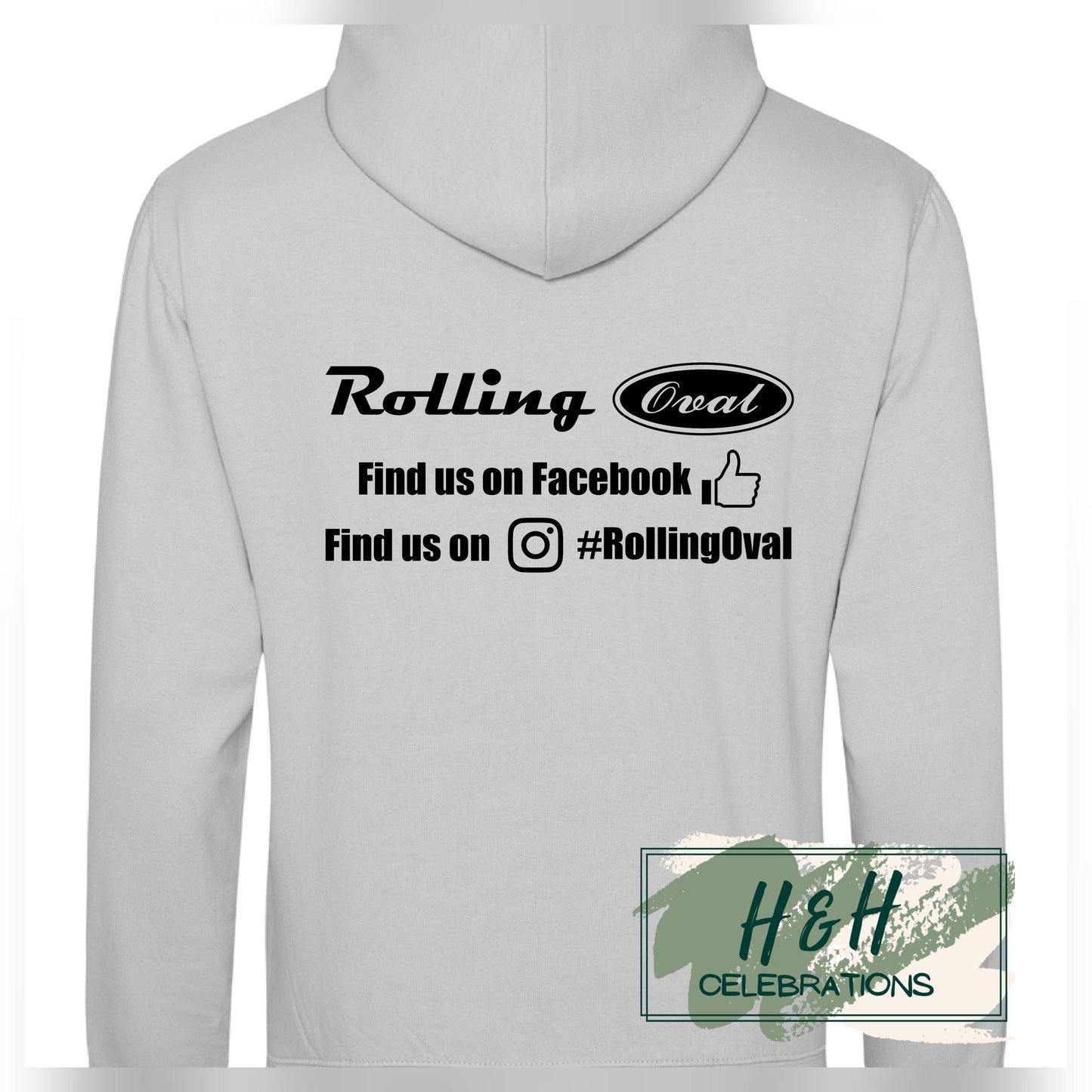 Rolling Oval Hoodie For Adults - Moondust Grey
