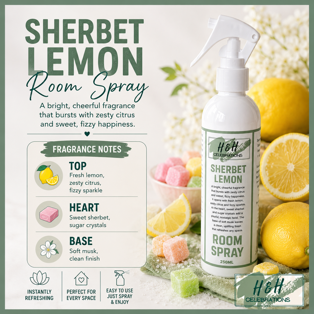 Sherbet Lemon Room Spray 250ml