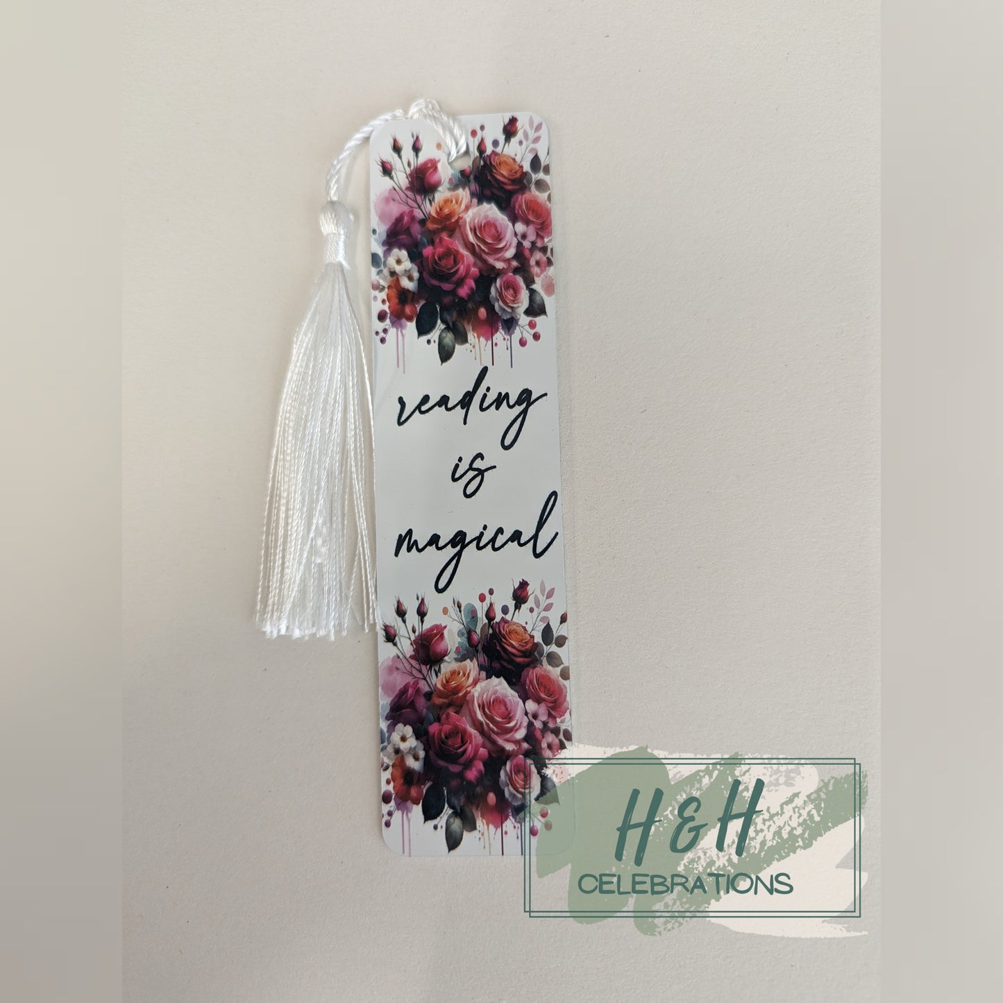 Reading Is Magical Floral Bookmark