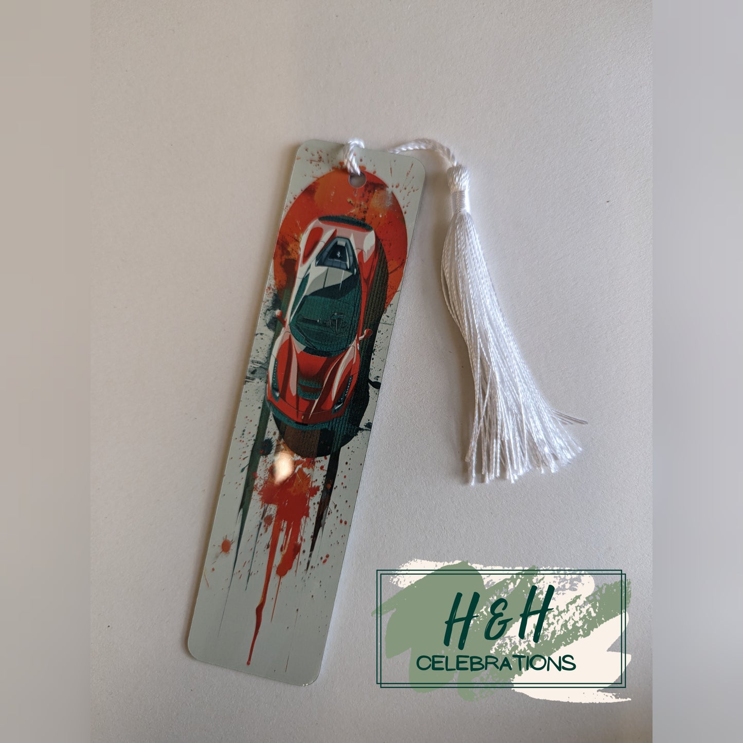 Red Fast Car Bookmark