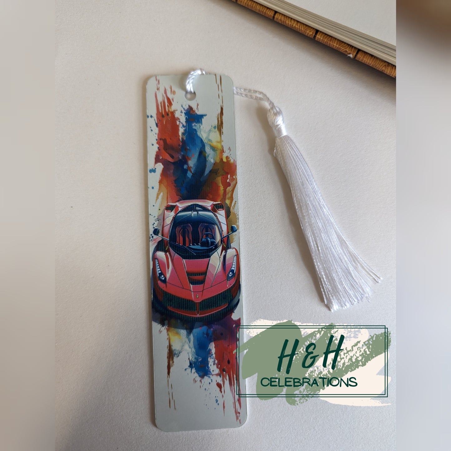 Red Sports Car Bookmark