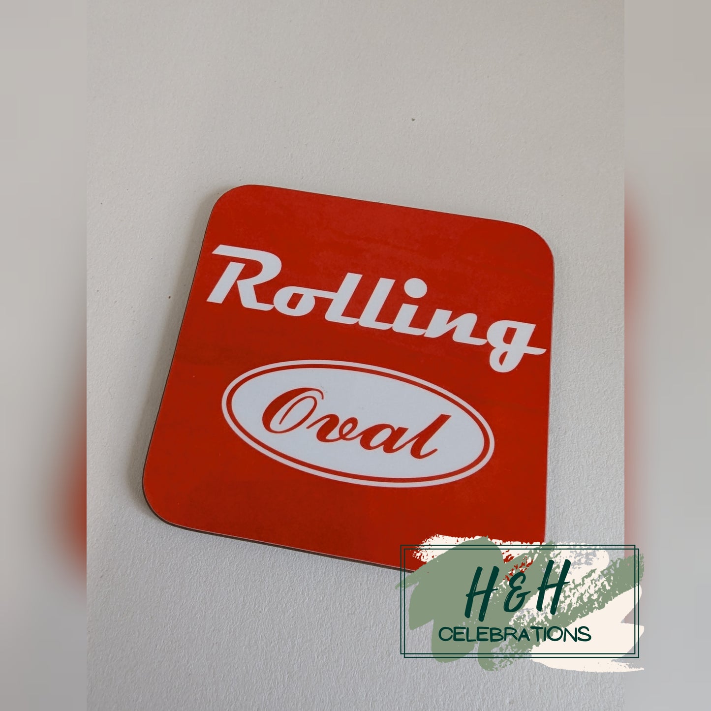 Rolling Oval Mdf Coaster