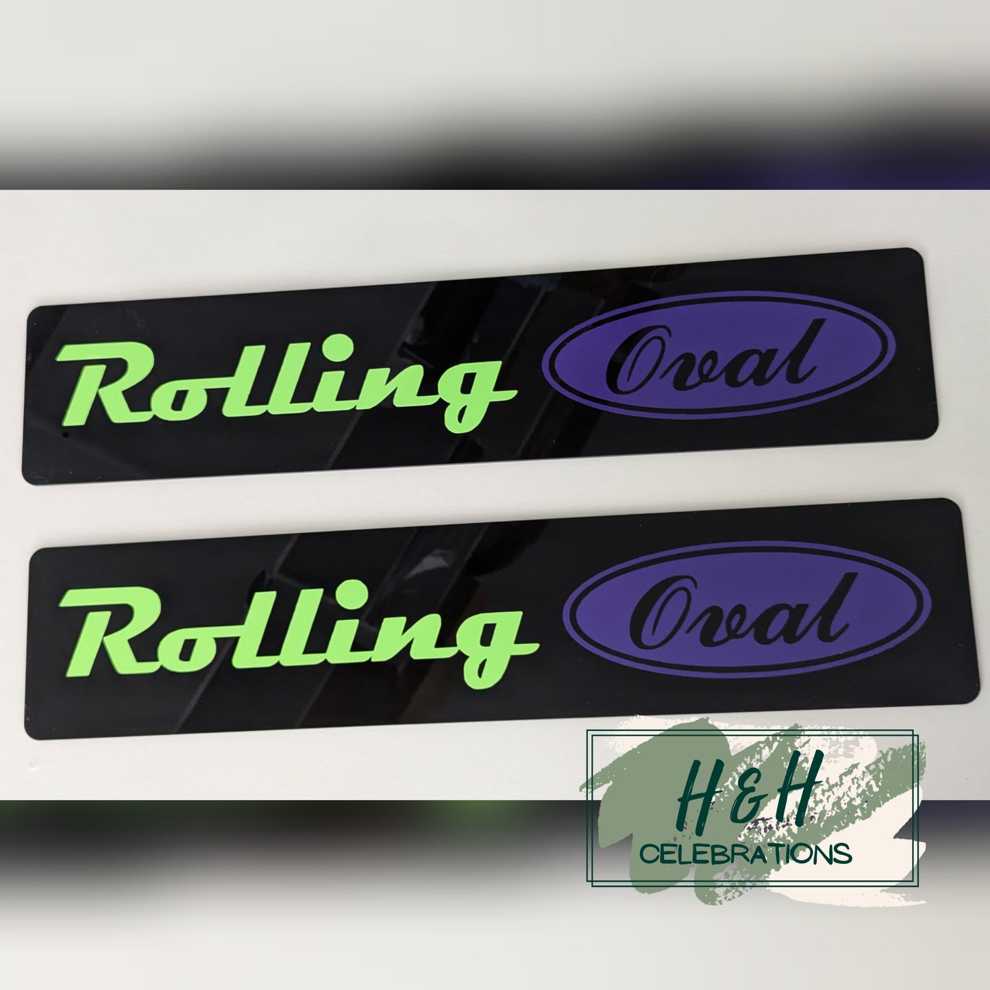 Rolling Oval Gloss Acrylic Show Plates