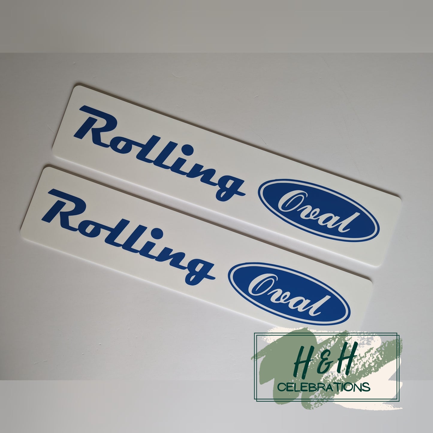 Rolling Oval Gloss Acrylic Show Plates