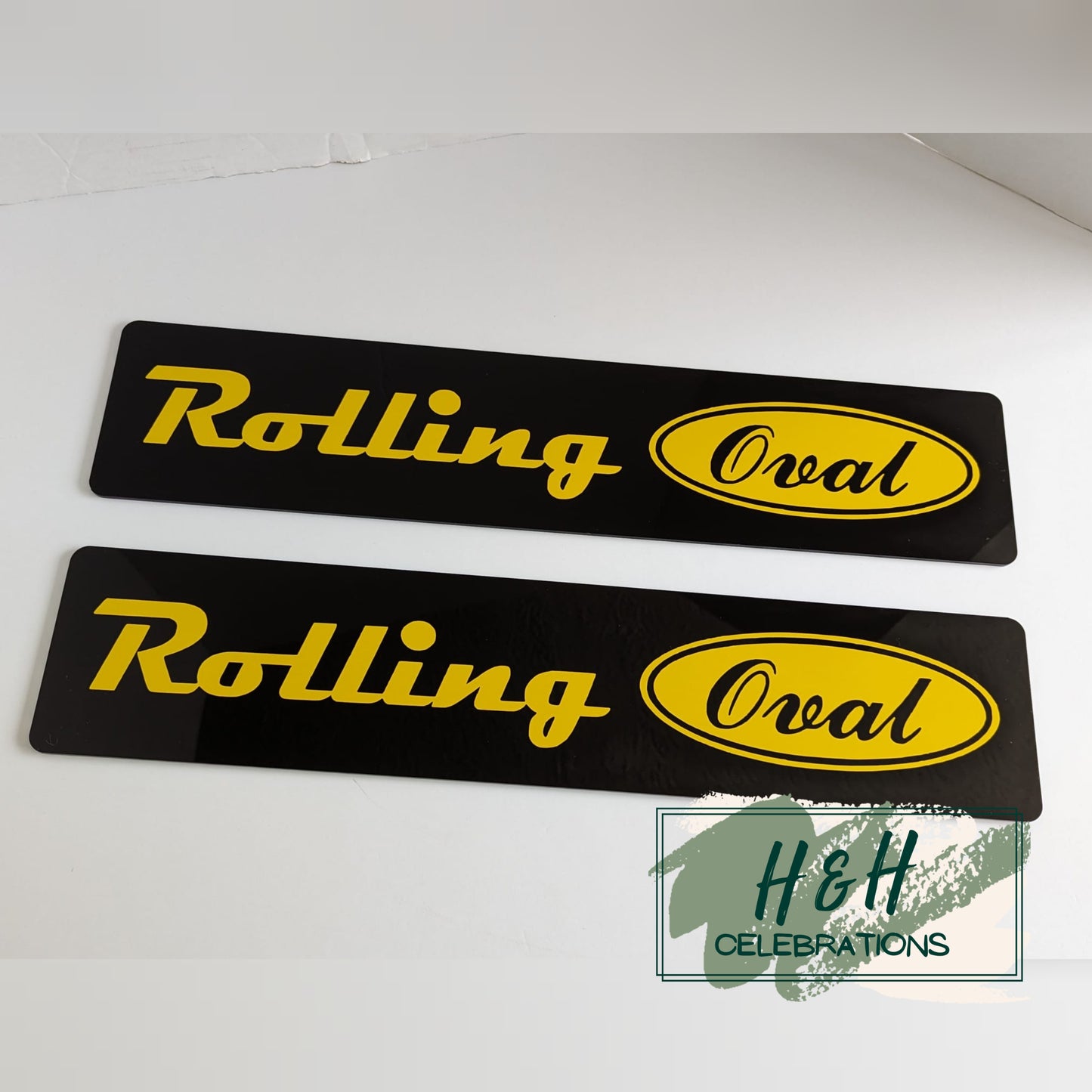 Rolling Oval Gloss Acrylic Show Plates