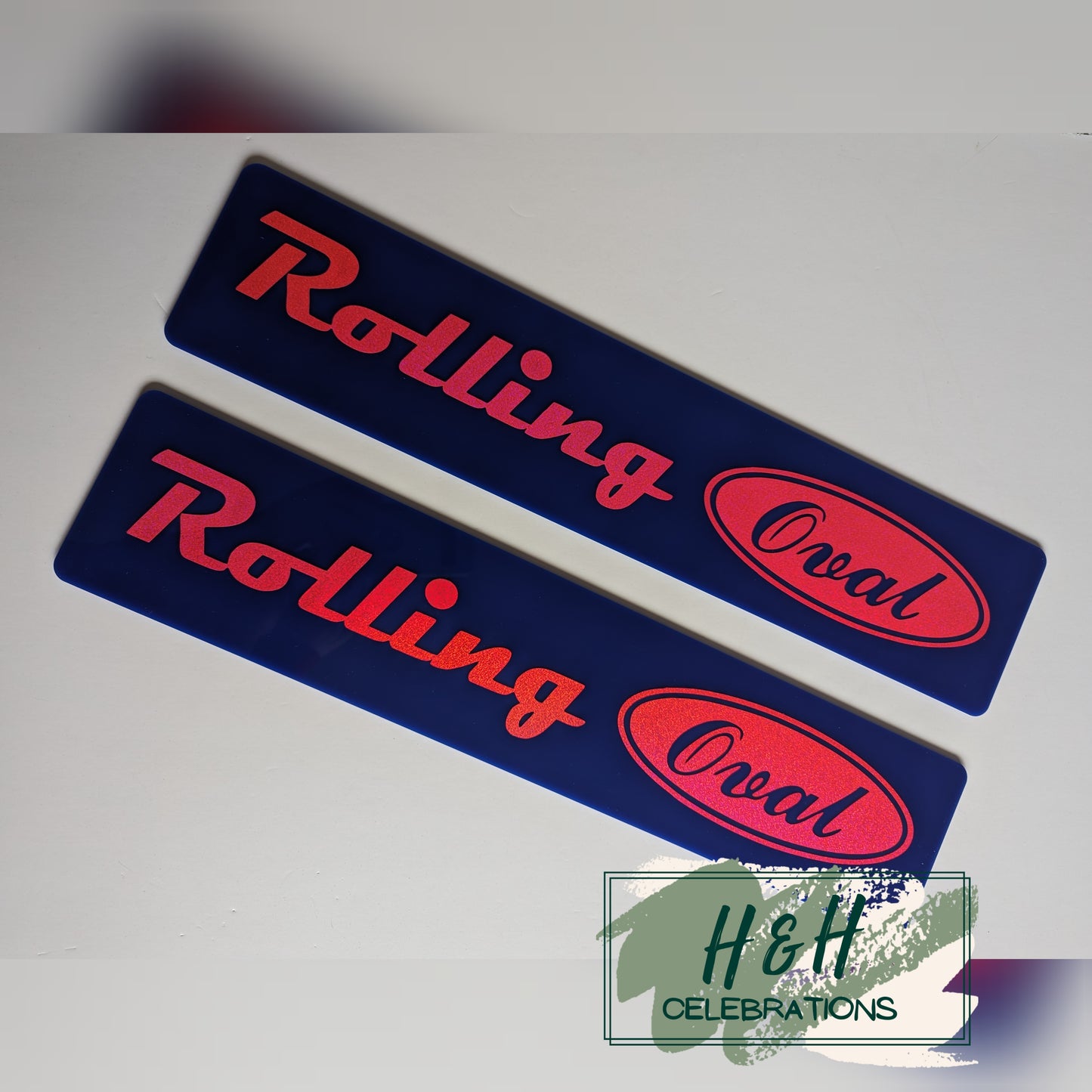 Rolling Oval Gloss Acrylic Show Plates
