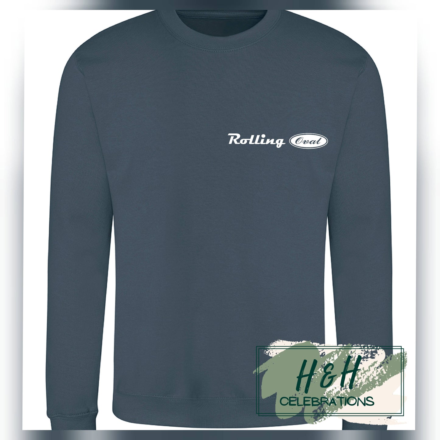 Rolling Oval Sweatshirt For Adults - Airforce Blue