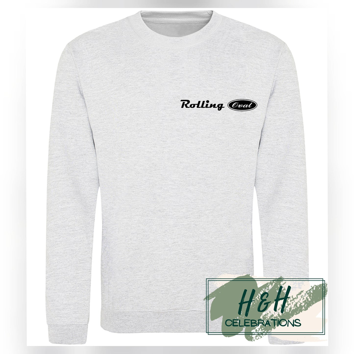 Rolling Oval Sweatshirt For Adults - Ash