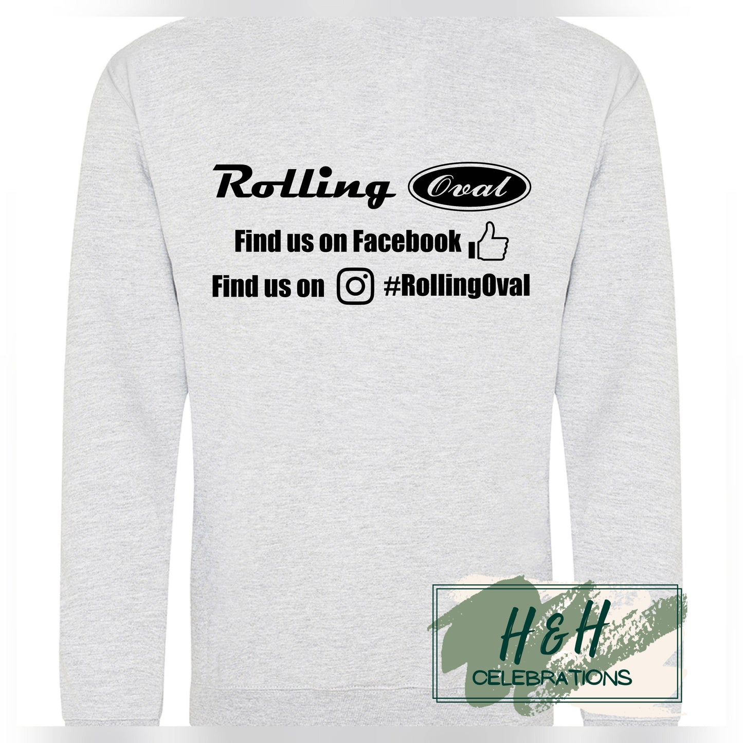 Rolling Oval Sweatshirt For Adults - Ash