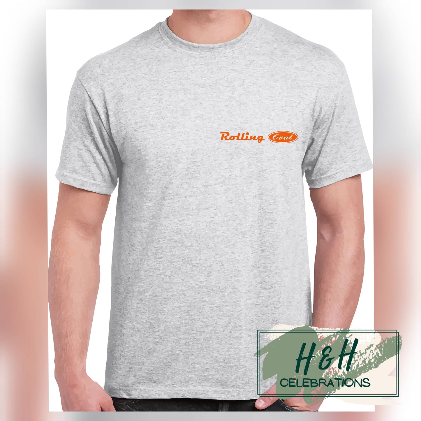 Rolling Oval T-Shirt For Kids - Ash