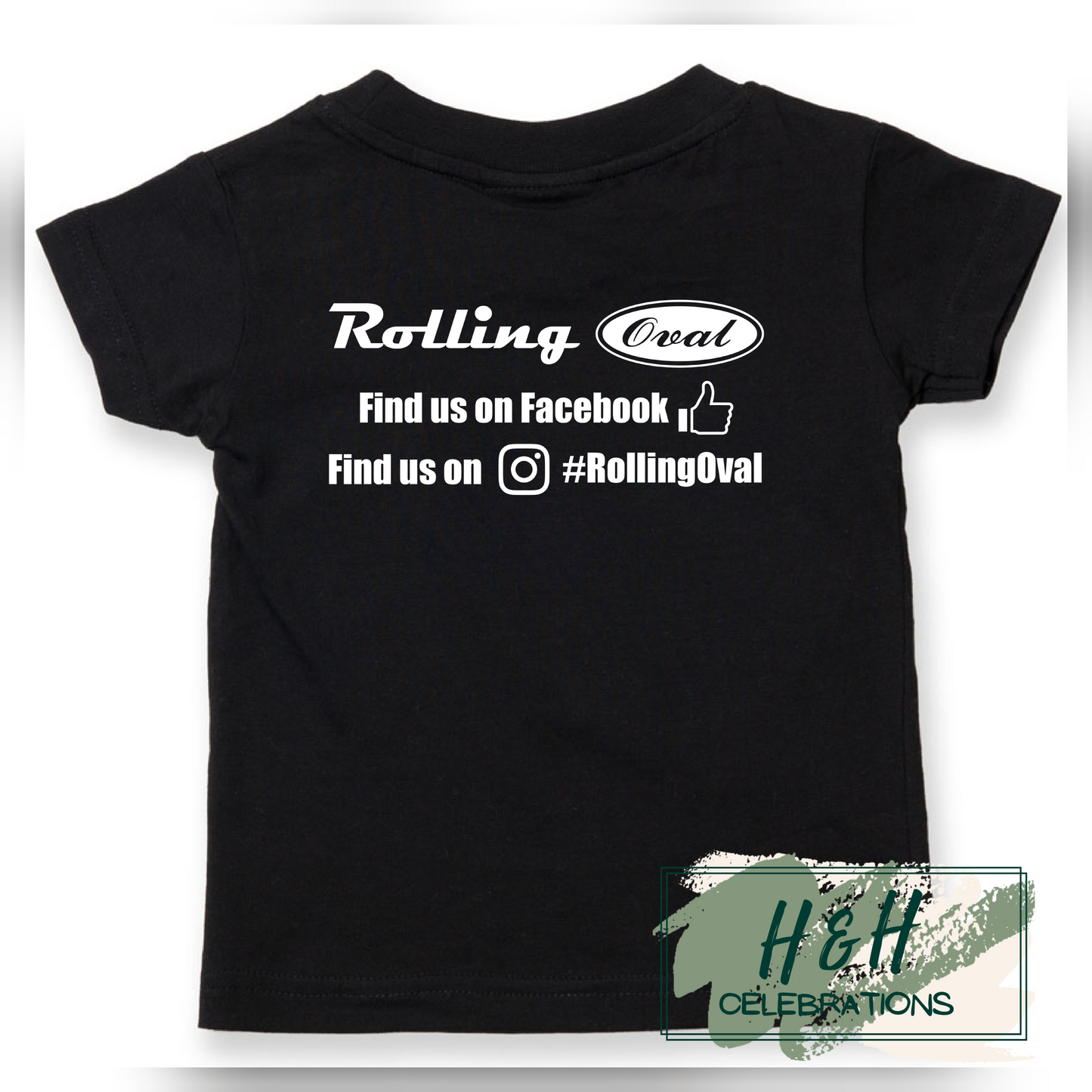 Rolling Oval T-Shirt For Babies - Black