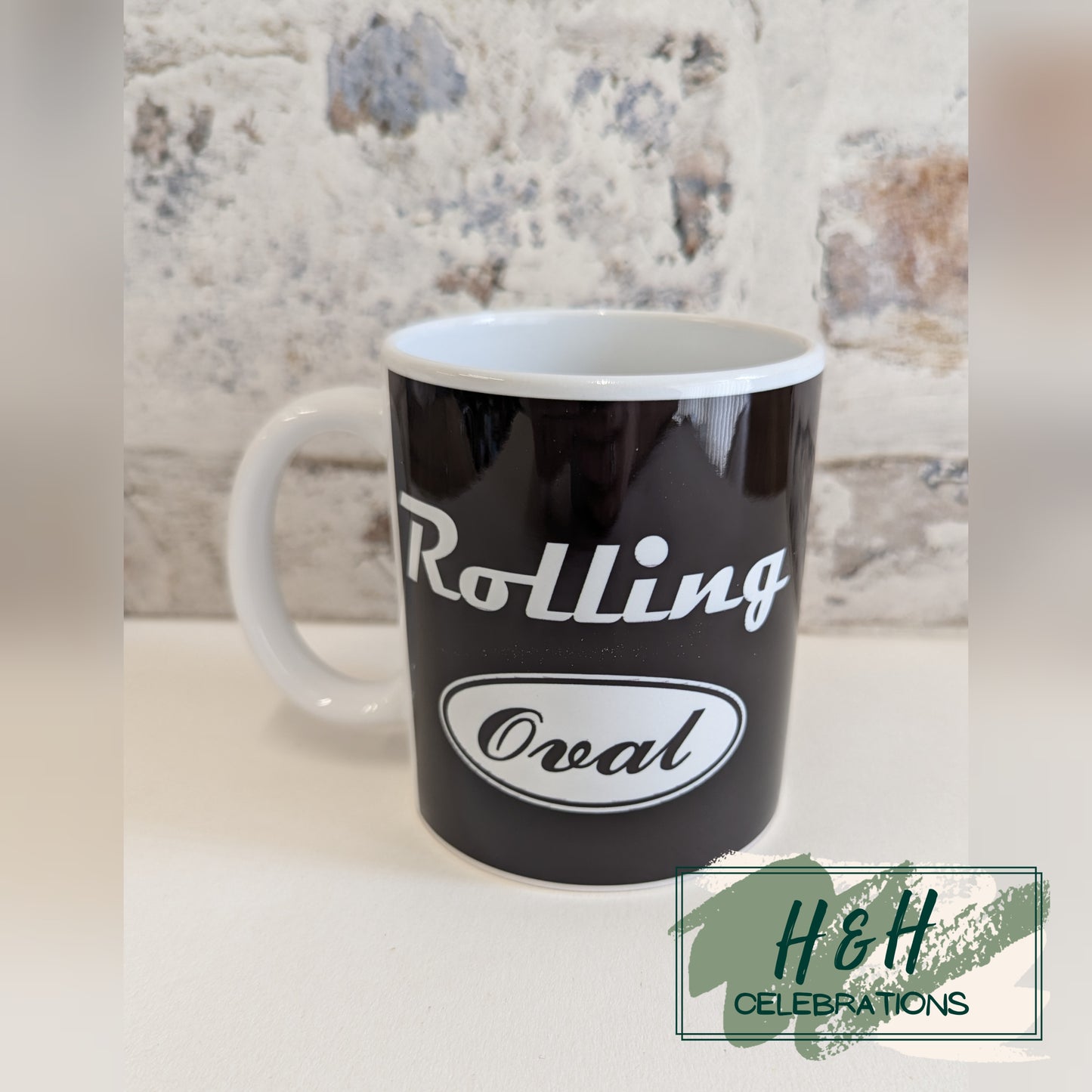 Rolling Oval Ceramic Mug