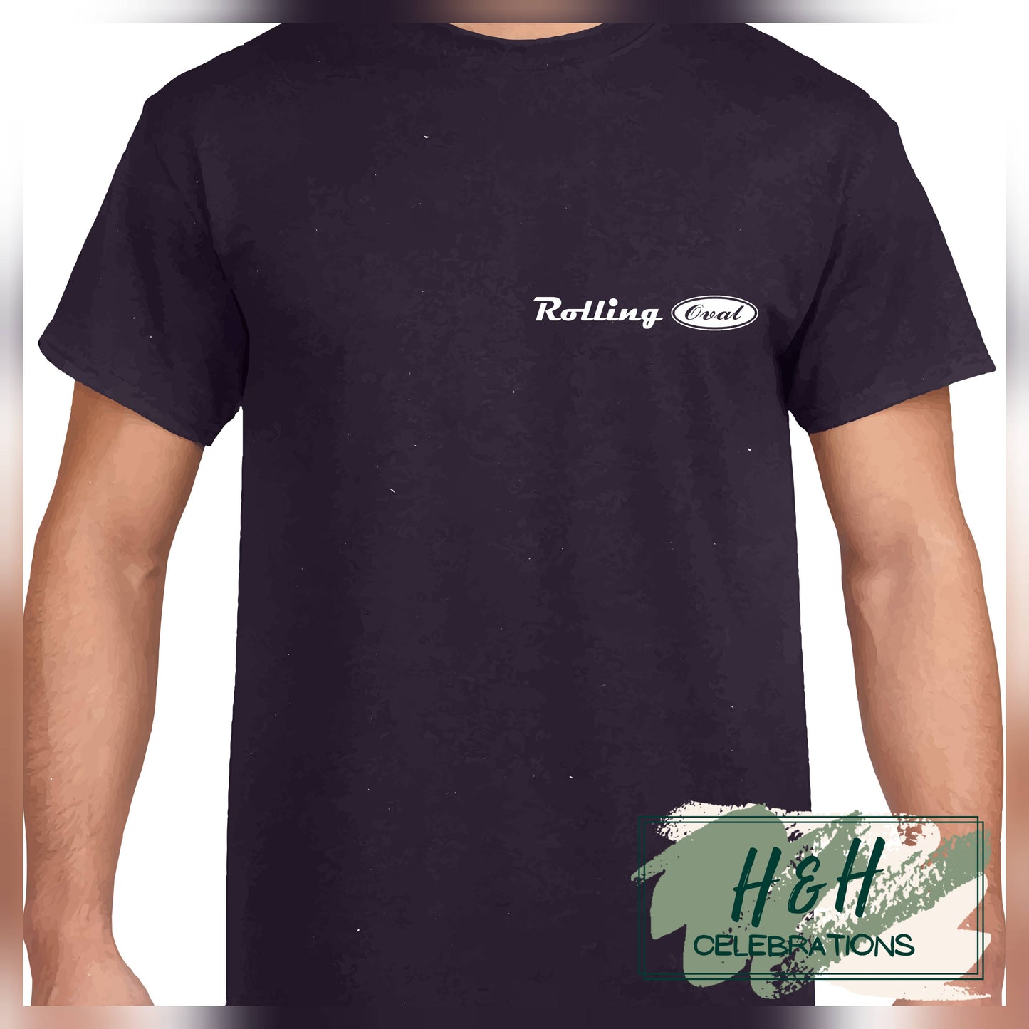 Rolling Oval T-Shirt For Adults - Blackberry