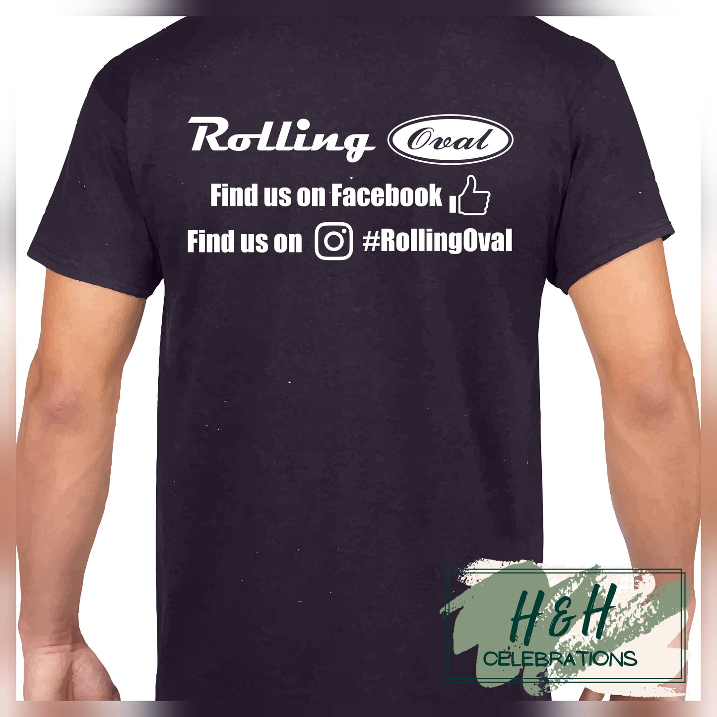 Rolling Oval T-Shirt For Adults - Blackberry