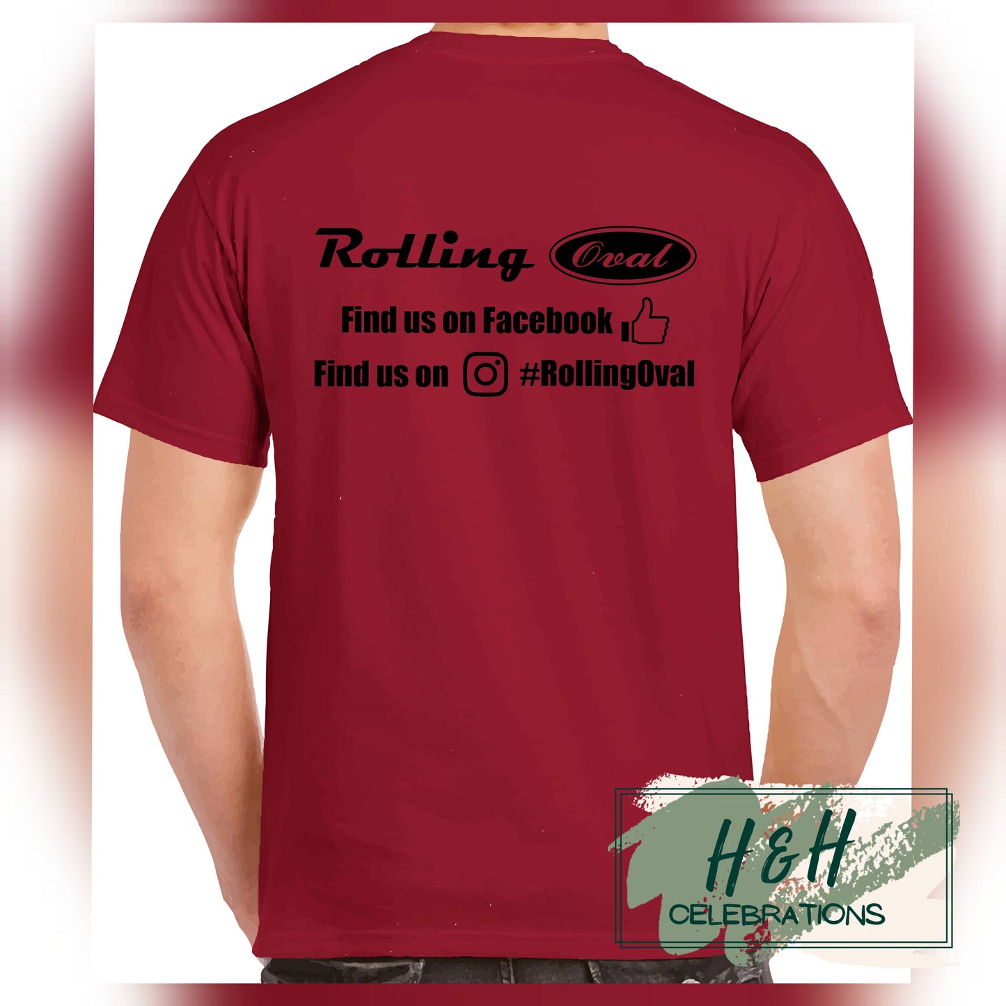Rolling Oval T-Shirt For Kids - Cardinal Red