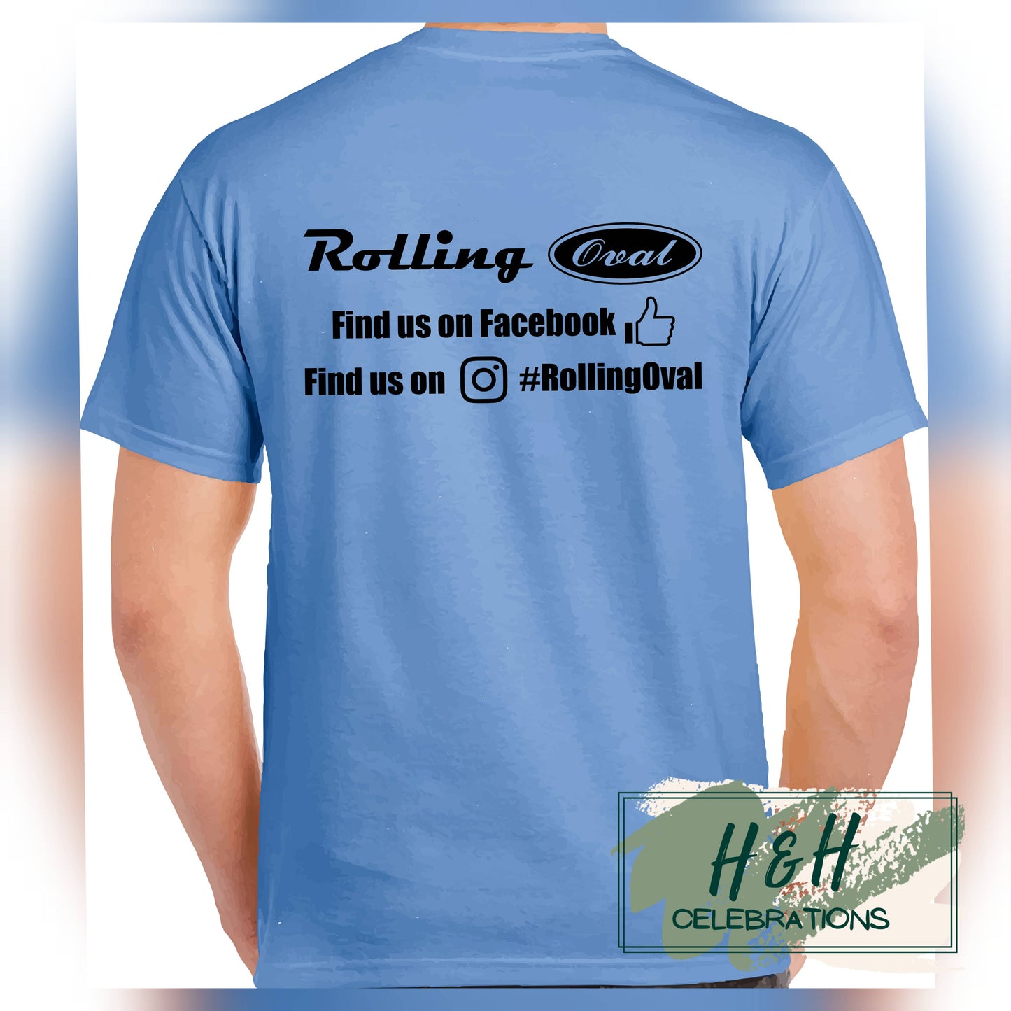 Rolling Oval T-Shirt For Kids - Carolina Blue