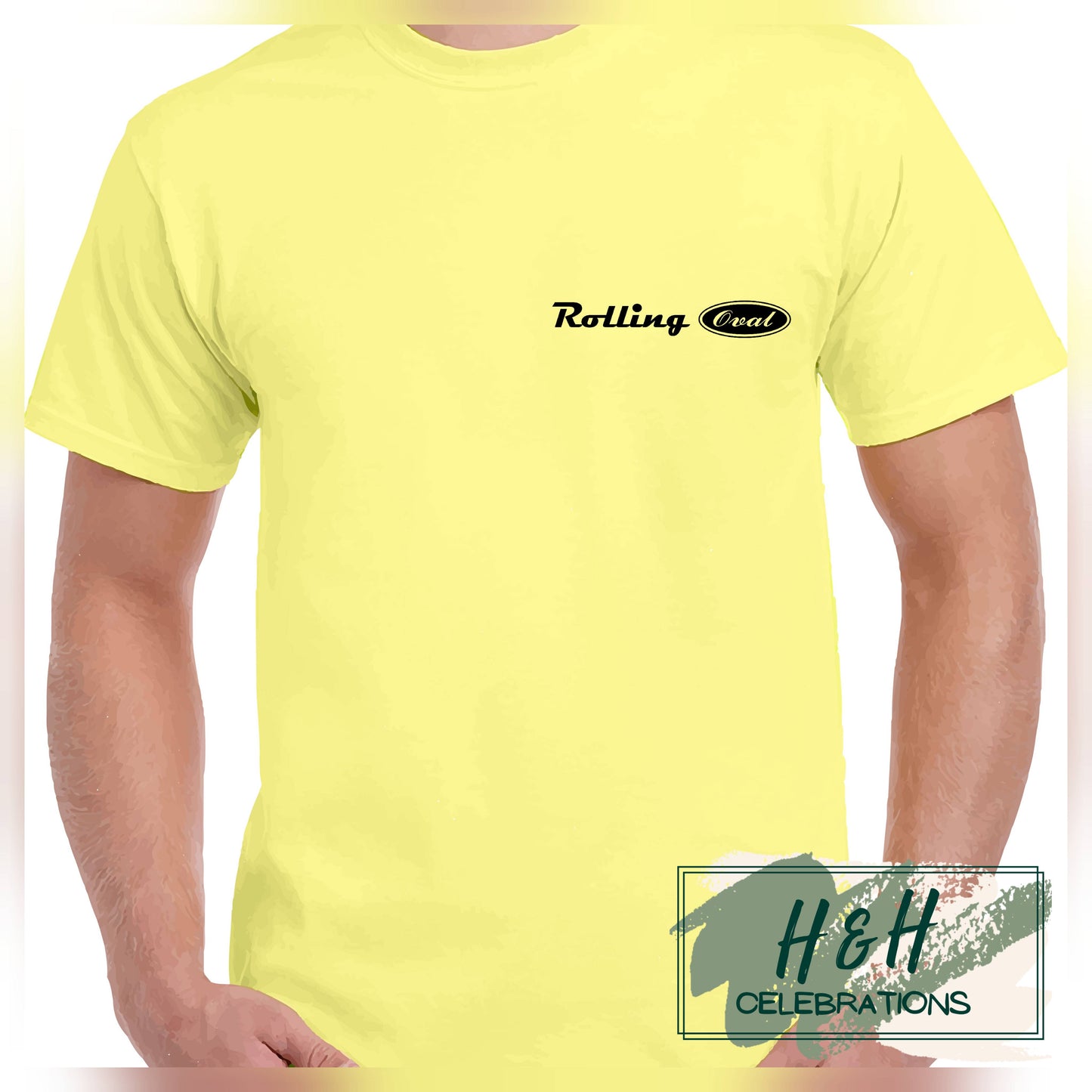 Rolling Oval T-Shirt For Adults - Cornsilk