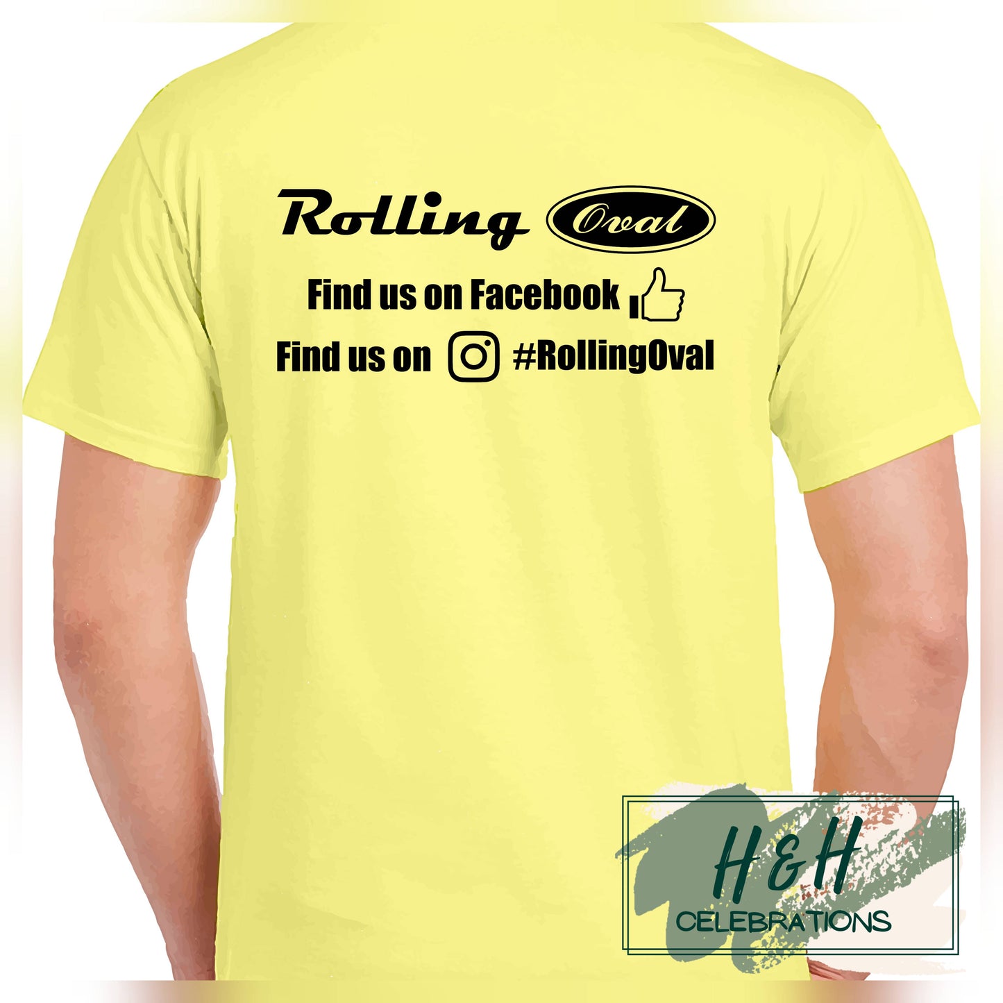 Rolling Oval T-Shirt For Adults - Cornsilk