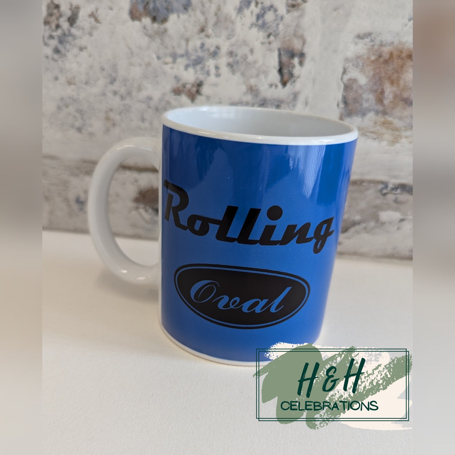 Rolling Oval Ceramic Mug