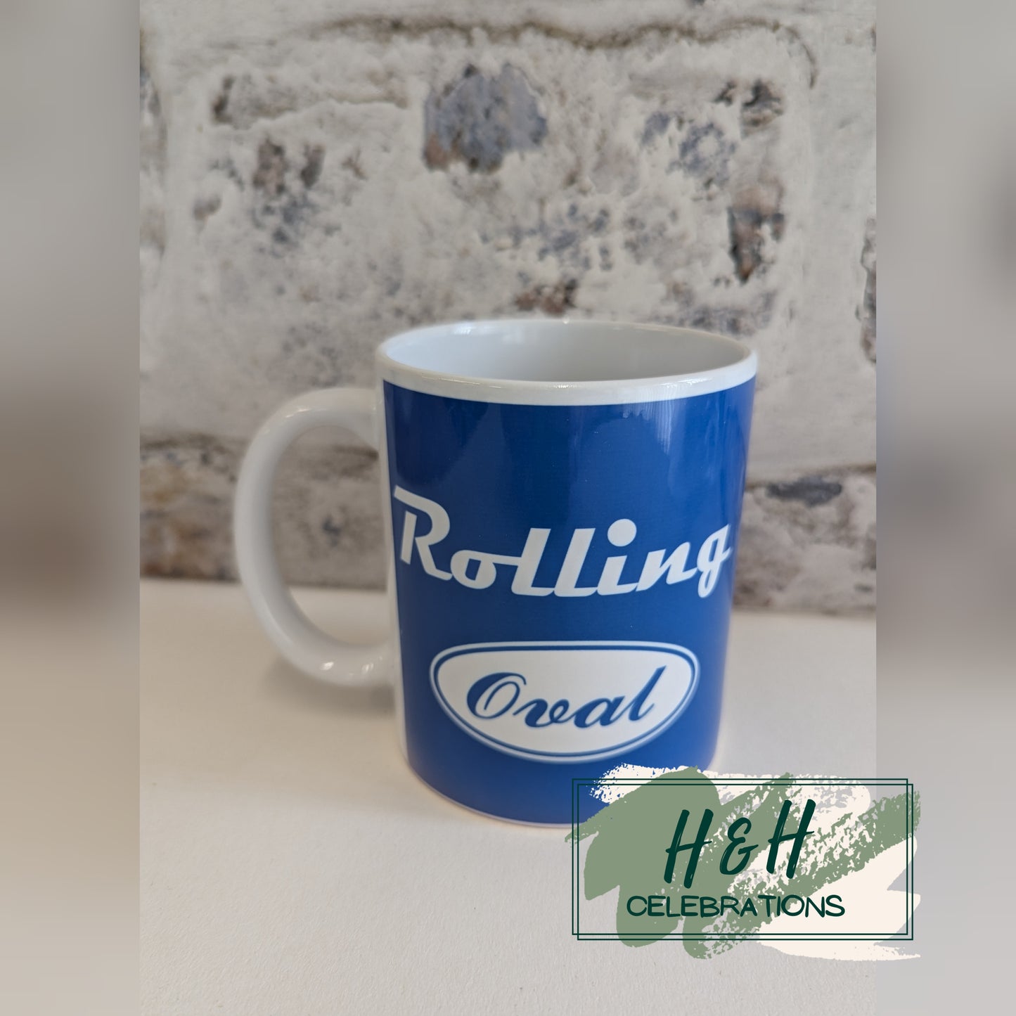 Rolling Oval Ceramic Mug