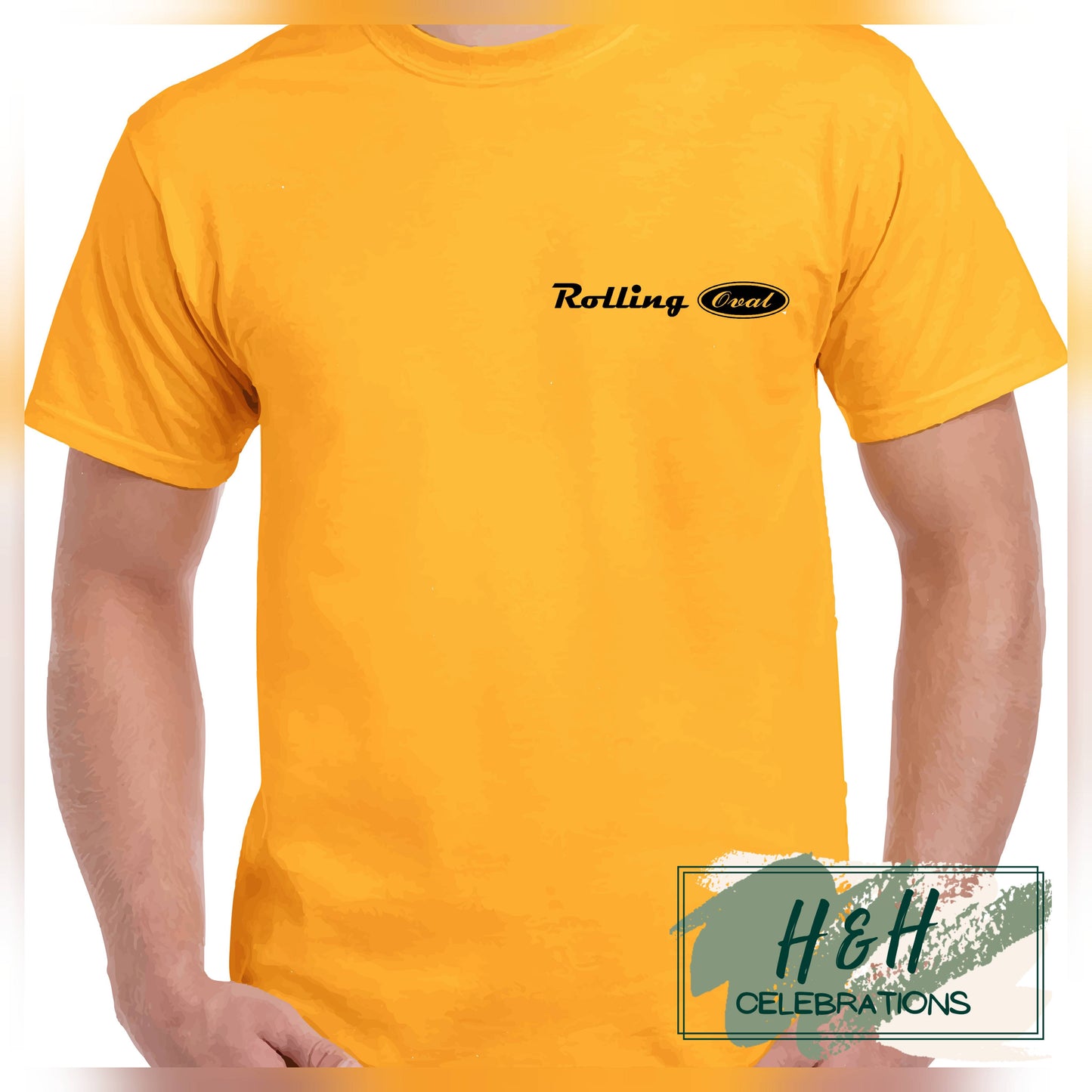 Rolling Oval T-Shirt For Kids - Gold