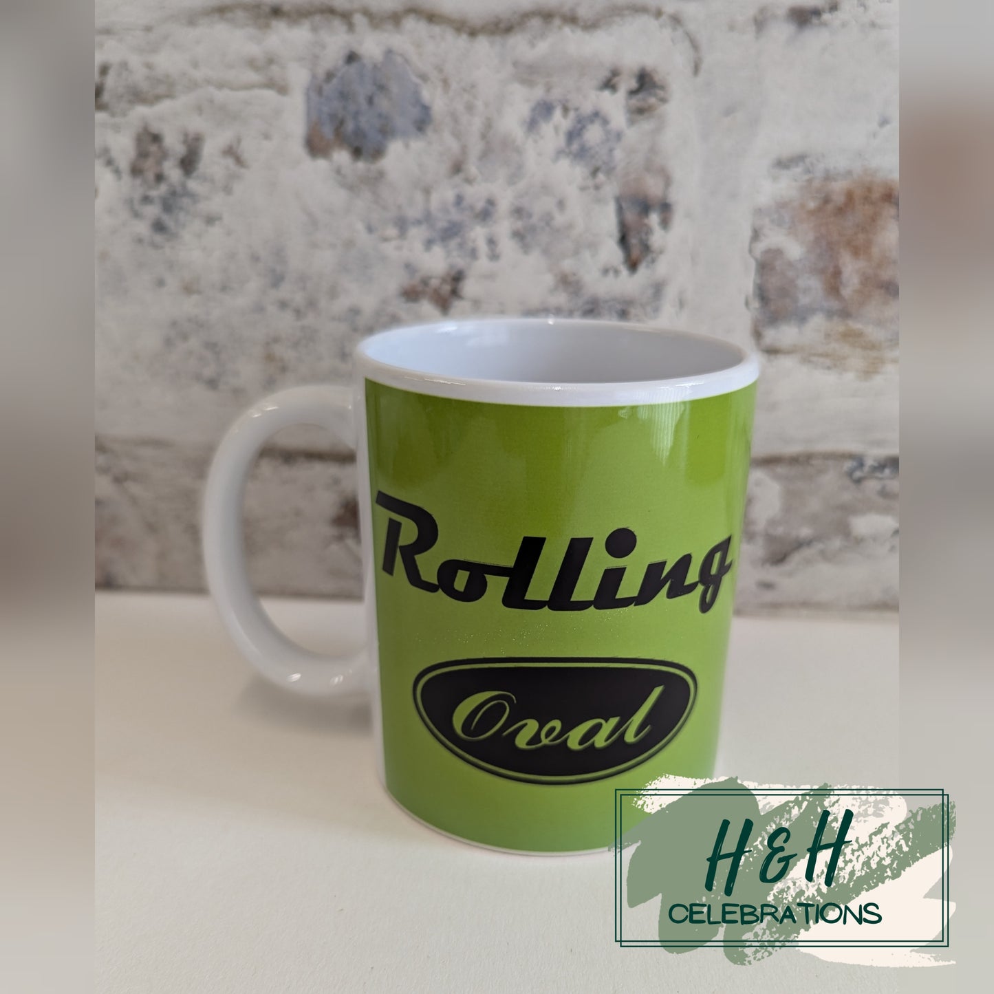 Rolling Oval Ceramic Mug