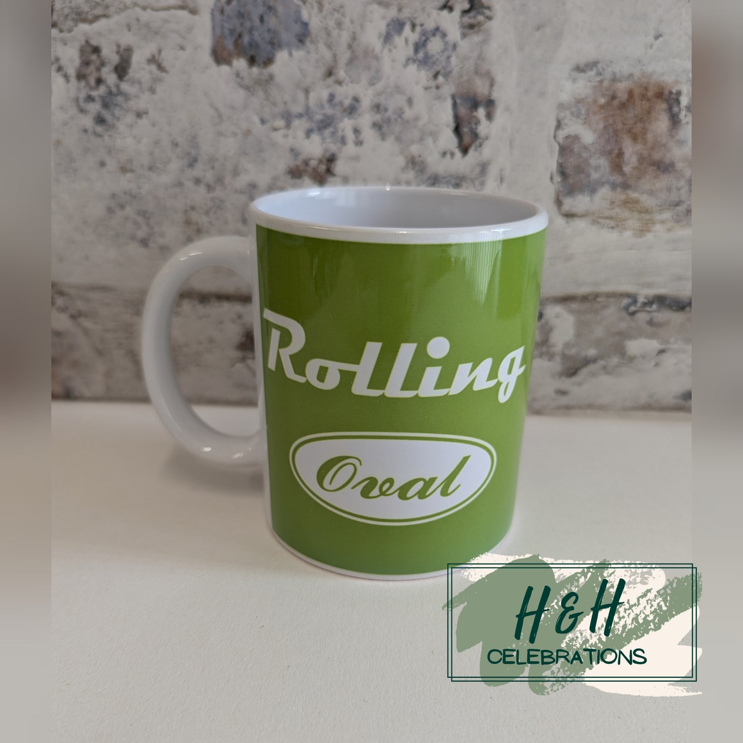 Rolling Oval Ceramic Mug