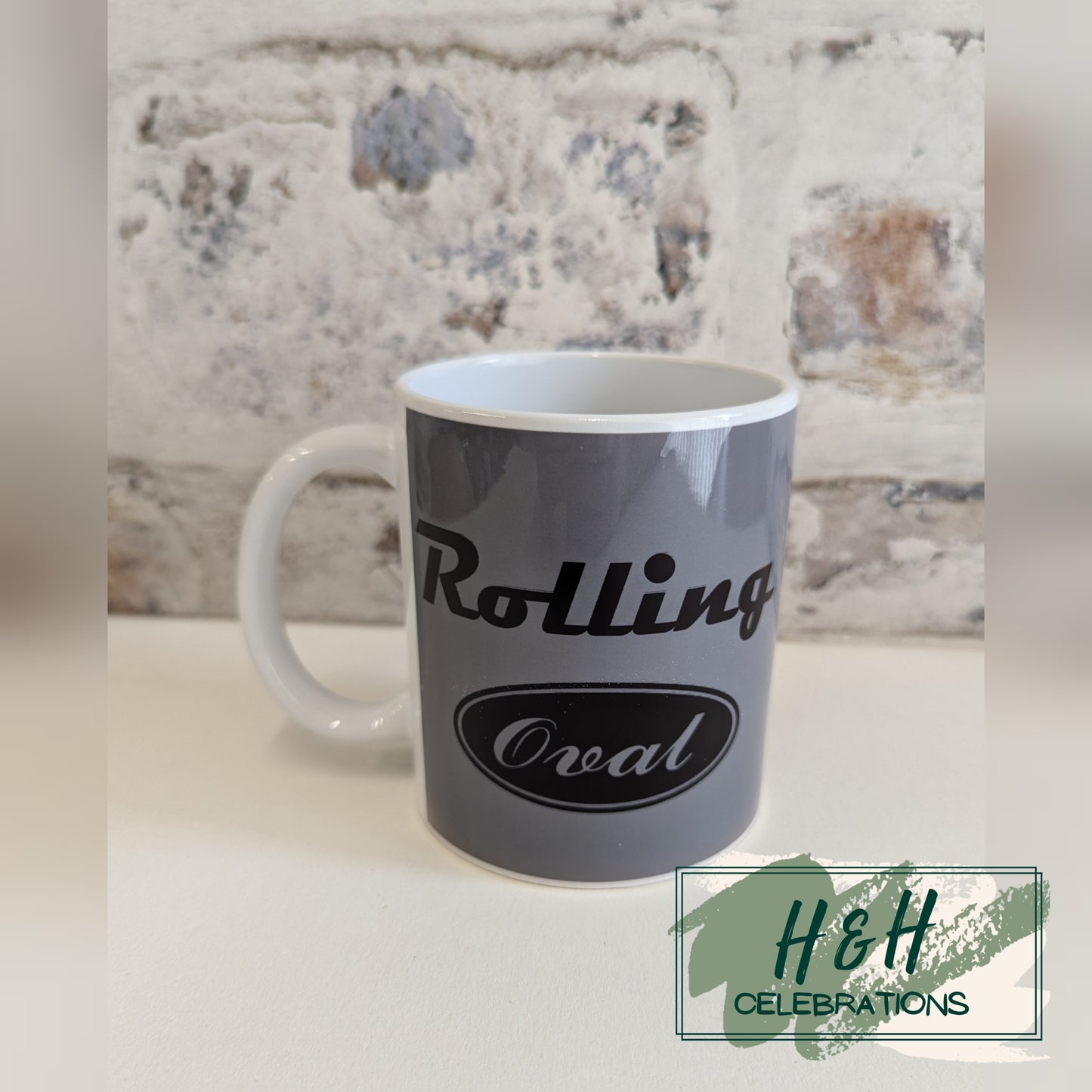 Rolling Oval Ceramic Mug