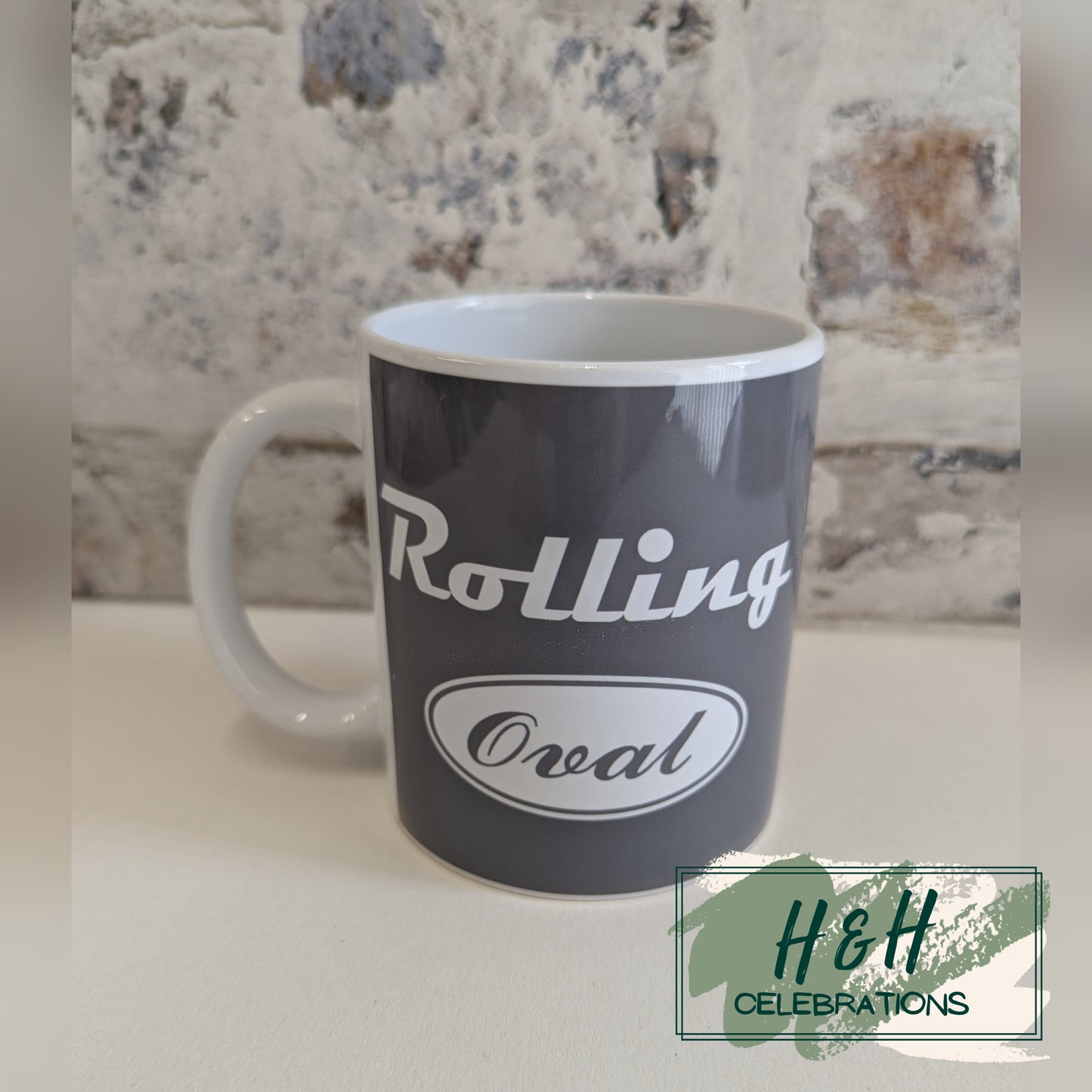 Rolling Oval Ceramic Mug