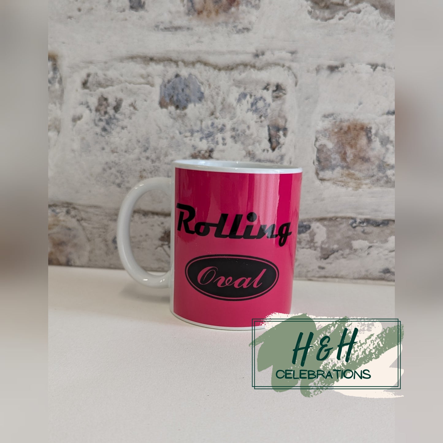 Rolling Oval Ceramic Mug